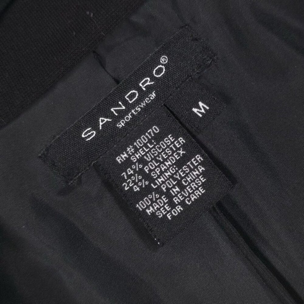 SANDRO Sportswear Classic Black Fitted Three Button Blazer Coat MEDIUM - Picture 3 of 9